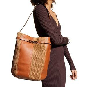 STAUD Cabana Large Raffia Tote Bag